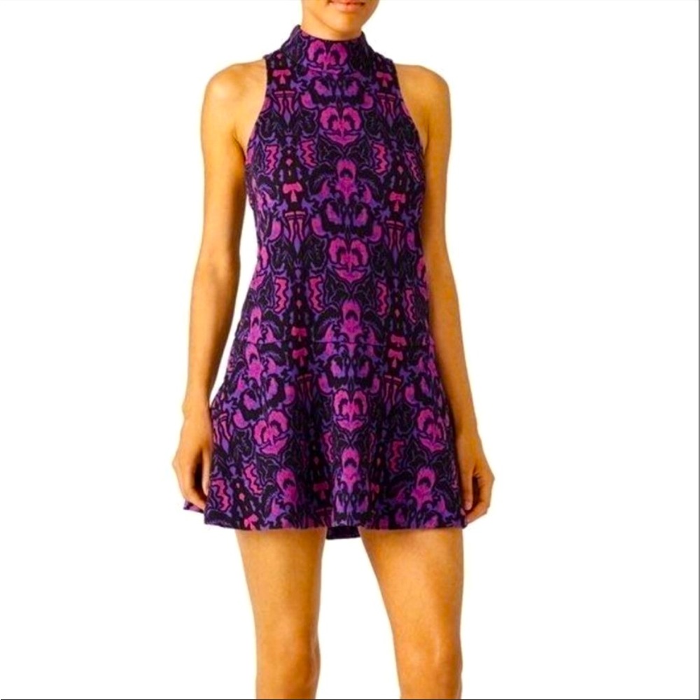 free people Amelia pink and purple mini dress. Size XS